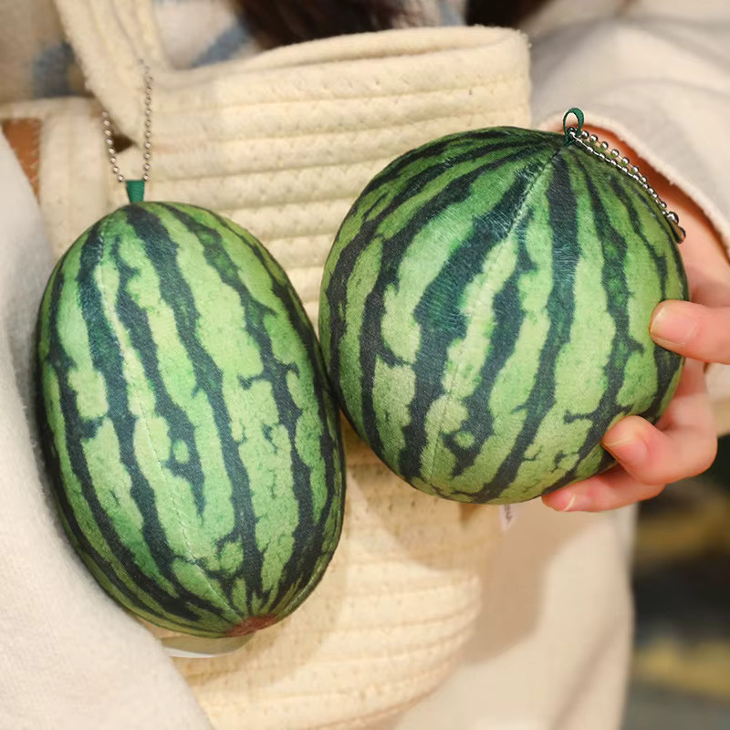 Kawaii Wassermelonen-Plüschpuppenkissen, Stofftier, Grün, Bunt / Mehrfarbig - Bild 4