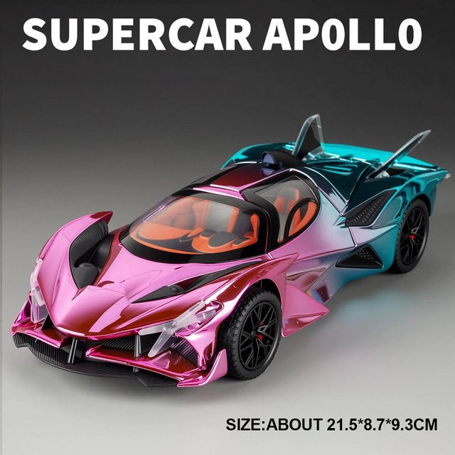 Linyi toy car Apollo Evo Ie Sportwagen Modell, 1:24, Rückziehfunktion, ab 14 Jahren - Bild 1