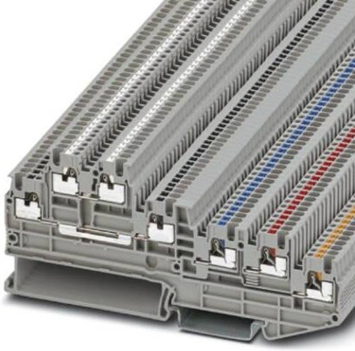 Phoenix Contact 3244472 Initiatoren- und Aktorenklemme Push-In-Klemme Grau 50 Stück - Bild 1