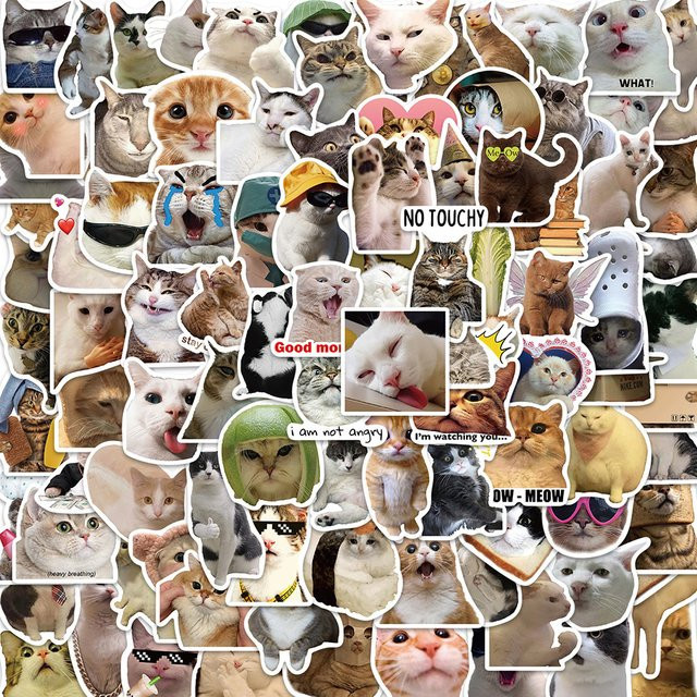Rspctou Katzen-Cartoon-Aufkleber, multicolor, 10-teiliges Set - Bild 1