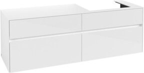 Villeroy & Boch Waschtischunterschrank Collaro in Weiß Hochglanz, Wandmontage, B/H/T: 160 x 54,8 x 50 cm - Bild 1