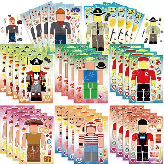 Roblox DIY Cartoon-Aufkleber-Set, Multi-Charakter-Party-Dekoration - Bild 1