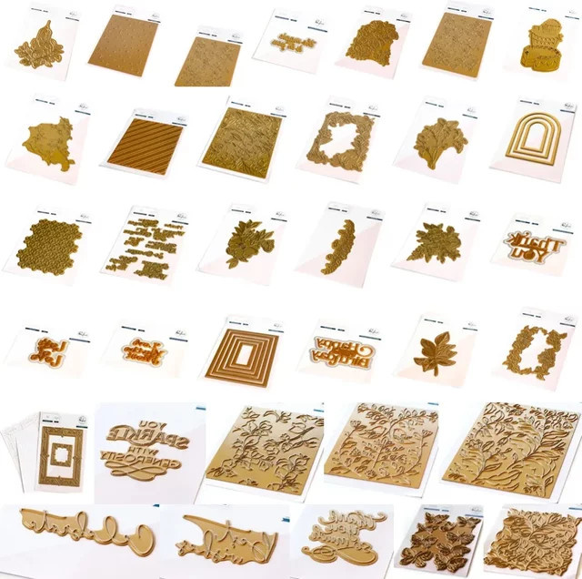 Goldene Heißfolien-Prägevorlage aus Metall für Scrapbook, Tagebuch und DIY-Grußkarten - Bild 1