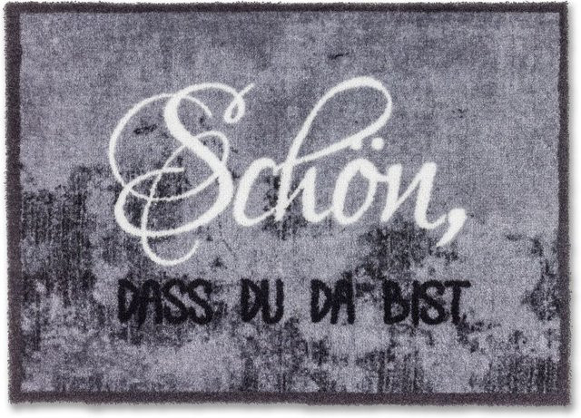 Fußmatte FELICIDO Astra in Grau mit grafischem Design, rutschfest und waschbar, B/T: 70 x 50 cm - Bild 1