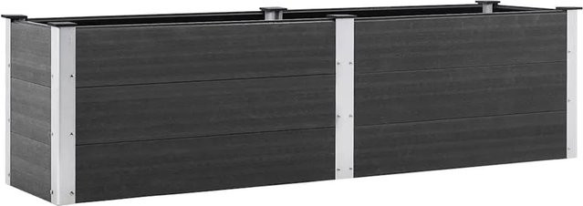 vidaXL Garten-Hochbeet aus WPC und Stahl in Grau, B/T/H: 200 x 50 x 54 cm - Bild 1