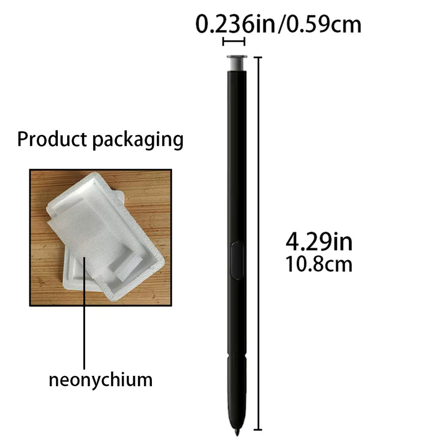 Stylus Pen Ersatz für Samsung Galaxy S24 Ultra SM-S928B SM-S928U SM-S928W in Schwarz ohne Bluetooth - Bild 2