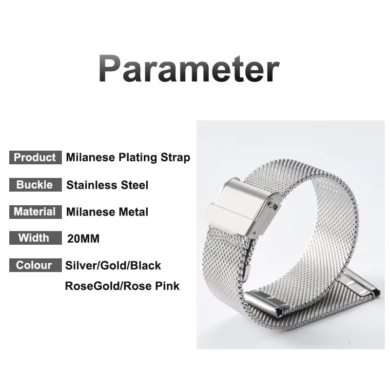 Uhrenarmband Edelstahl, 20 mm, Unisex - Bild 3
