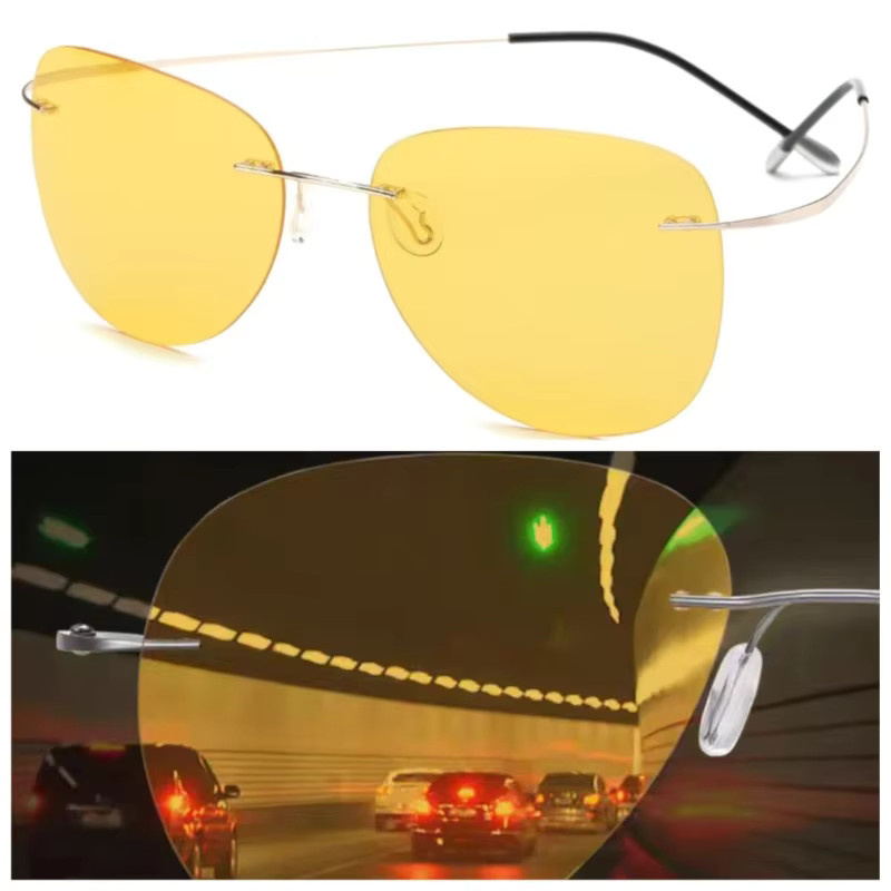 Rexxar Pilot Sonnenbrille, randlos, Titanium, Unisex, polarisiert - Bild 3
