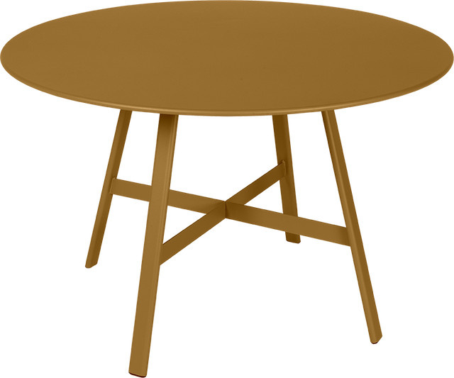 Fermob So O Tisch in Gold aus Metall mit rundem Design und X-Gestell - Bild 1