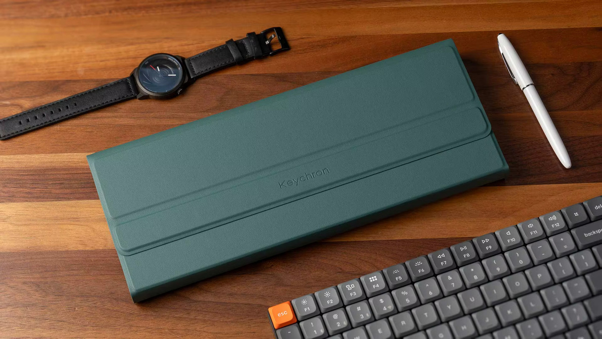 Keychron Folio Tastaturhülle für K3, K3 Pro und K3 Max Low-Profile mechanische Tastaturen in Schwarz und Grün - Bild 3