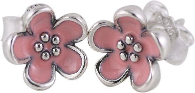 Ohrstecker 925 Silber, Rosa Blume, Damen - Bild 1