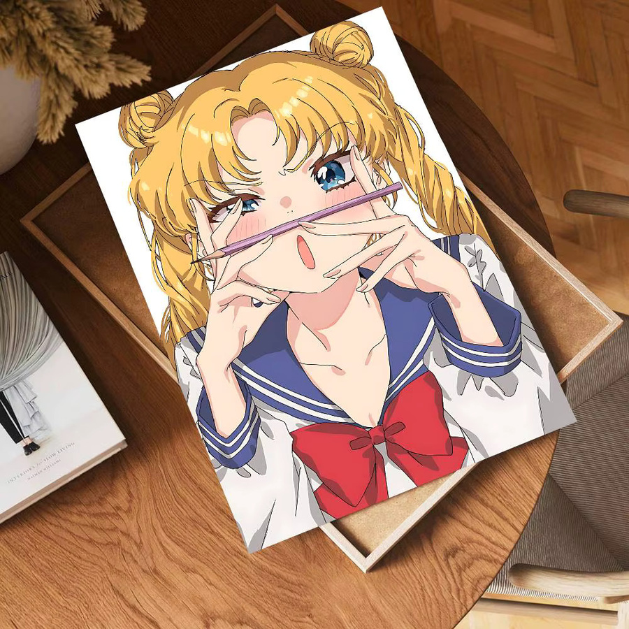 S-Sailor M-Moon Whitepaper Poster von Potdemiel, wasserfester Wandaufkleber in Multicolor für Kaffeehaus und Bar - Bild 2
