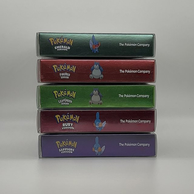 Pokemon GBA Videospiel Modul Set mit 5 Versionen Emerald, FireRed, Leafgreen, Ruby und Sapphire von Bandai in Multicolor - Bild 1