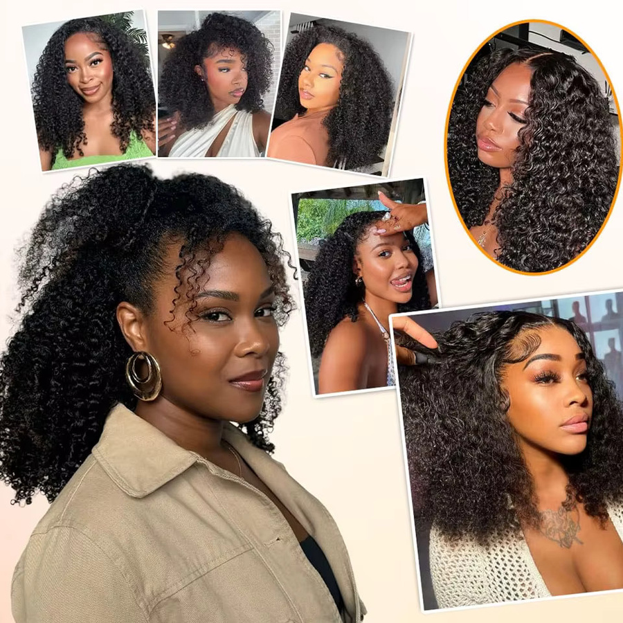 BINF Kinky Curly Echthaarbündel, Burmesische Jerry Curly, Wasserwellen - Bild 5
