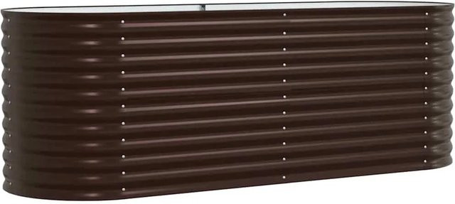 vidaXL Hochbeet aus Stahl in Braun, B/T/H: 240 x 80 x 81 cm - Bild 1