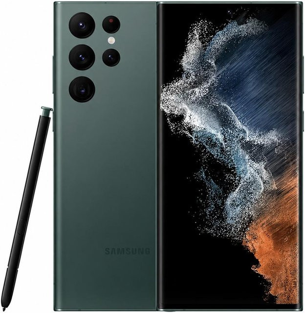 Samsung Galaxy S22 Ultra 5G Smartphone mit 256 GB Speicher, 12 GB RAM und S Pen in Grün - Bild 1