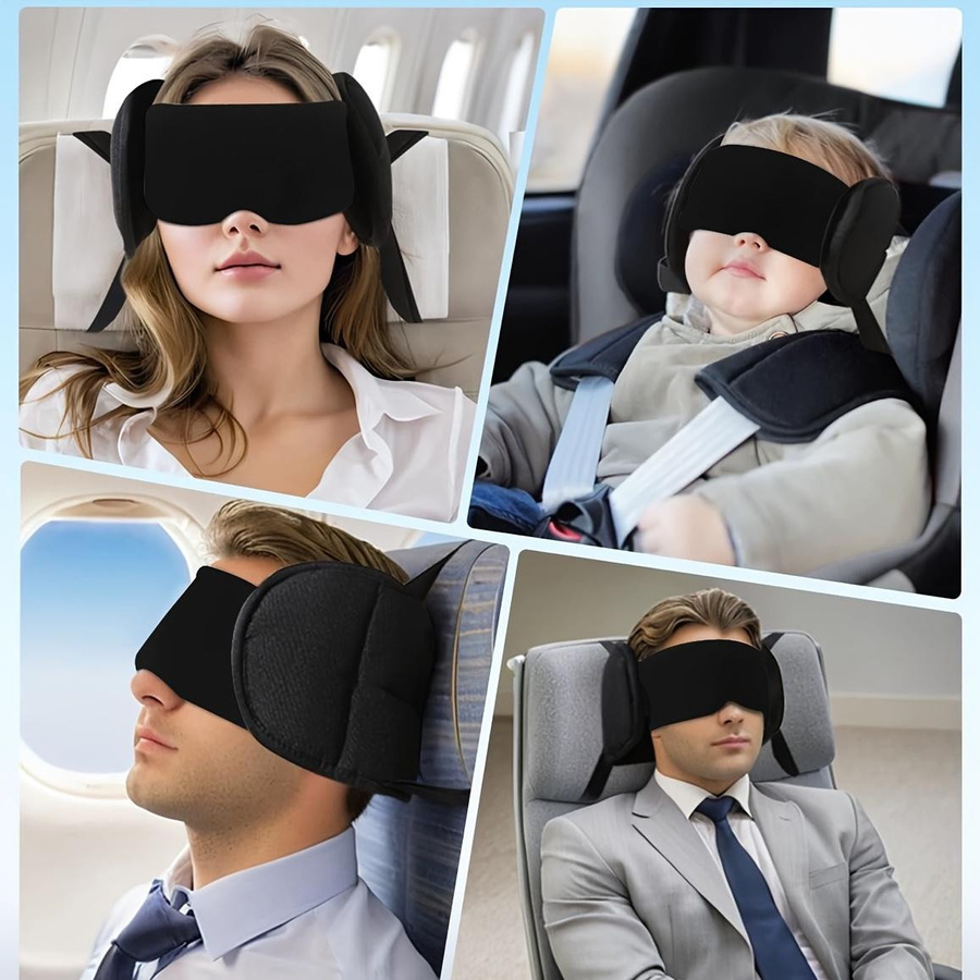 Reisekissen Set mit Schlafmaske für Flug und Auto - Bild 6