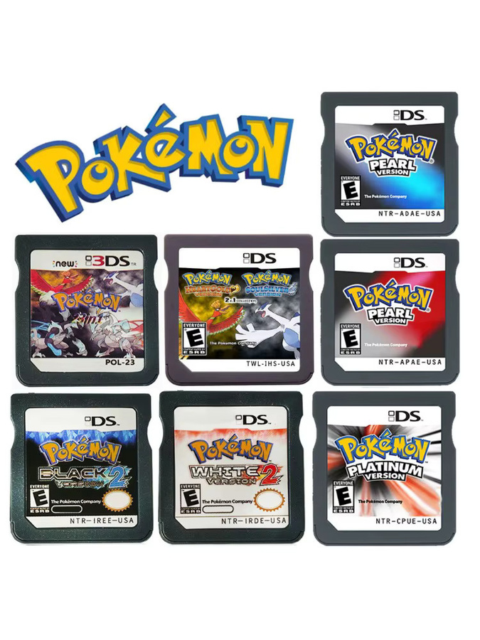 R4 DS Game 23in1 4in1 Pokemon-Serie Speicherkarte für NDS und 3DS Videospielkonsolen in Schwarz mit Pokemon HeartGold, Platinum und SoulSilver US-Version - Bild 4