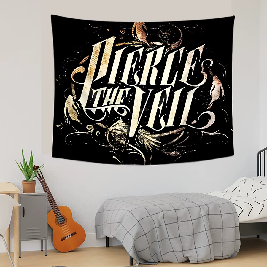 VIKAMA Wandteppich Pierce The Veil Rock Musik Wandkunst Multicolour B: 75 cm, H: 58 cm - Bild 2