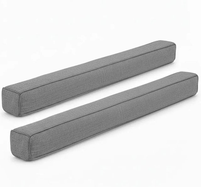 Beautissu Levante OM Zugluftstopper Grau, 2er-Set, B: 100 cm, H: 6,5 cm - Bild 1