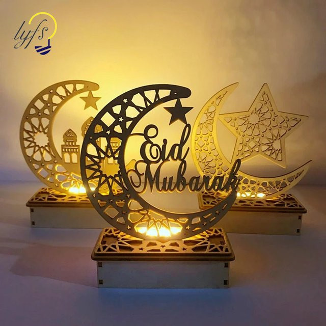 Lyfs EID Mubarak Holz Anhänger als Ramadan und Eid Dekoration - Bild 1