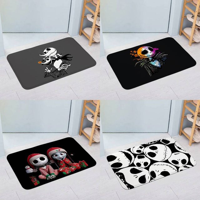 Rutschfeste Skellington Fußmatte von 52TOYS für Wohnzimmer und Eingangsbereich, Rechteckig, B/T: 60 x 40 cm - Bild 1