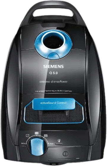 Siemens VSQ5X1230 Staubsauger mit Beutel, Schwarz, HEPA-Filter und Waschbarem Filter, inklusive Hartboden Düse - Bild 1