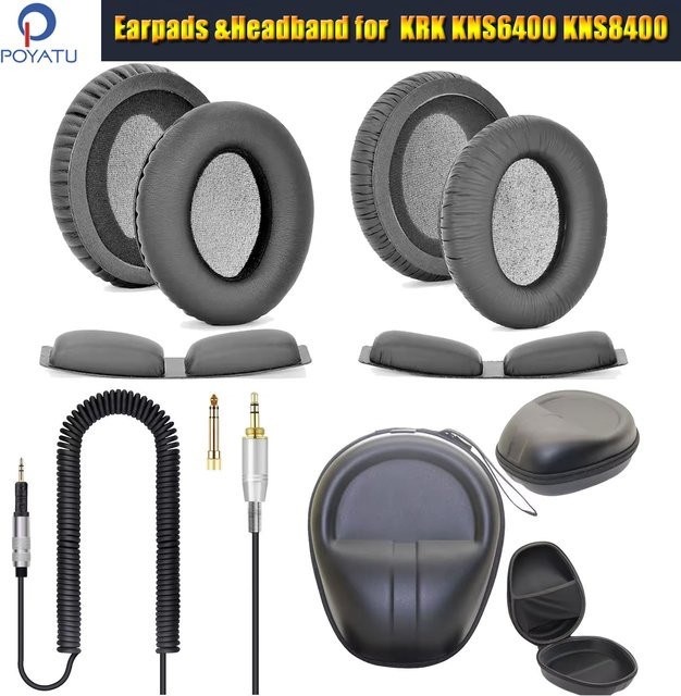 KRK Ersatzset aus Ohrpolstern und Stirnband in Schwarz für die Kopfhörer-Modelle KNS 6400, KNS 6402, KNS 8400 und KNS 8402 - Bild 1