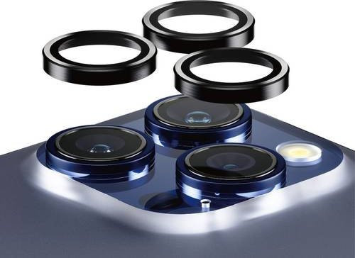 PanzerGlass Hoops Kameraschutzglas für iPhone 15 Pro und iPhone 15 Pro Max, Schwarz - Bild 2
