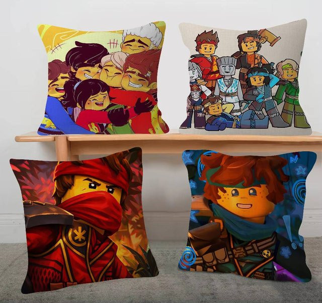 Kayou Ninjago Kissenbezug mit Cartoon-Print in Multicolour, 30 x 30 cm - Bild 1