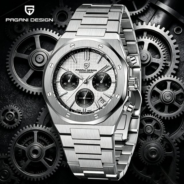 Pagani Design Chronograph, Quarz, Edelstahl, 40 mm, Herren - Bild 1