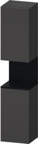 Duravit Hochschrank Qatego in Weiß und Grau, Wandmontage, 2 Türen mit Glaseinsätzen, B/T/H: 40 x 36 x 176 cm - Bild 1