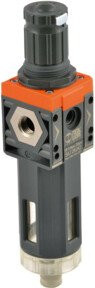 Riegler Filterregler SYNTESI BG2 mit G 3/8 Anschluss, 20µm Filterfeinheit und 0 bis 4 bar Druckbereich, ohne Manometer - Bild 1