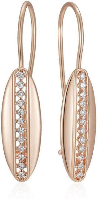 Hängeohrringe Kupfer, Roségold, Zirkonia, Damen - Bild 1