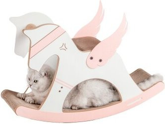 Canadian Cat Company Design-Kratzmöbel Unicorn in Weiß mit Höhle und austauschbarem Sisal - Bild 1