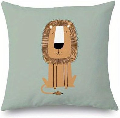 JMG Clothing Kissenbezug mit niedlichem Tiermuster in Grün, B/H: 40 x 40 cm - Bild 1