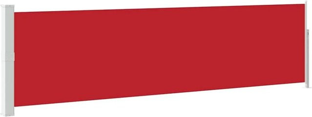 vidaXL Ausziehbare Seitenmarkise Rot aus Polyester und Stahl, Höhe: 140 cm, Breite: 500 cm - Bild 1