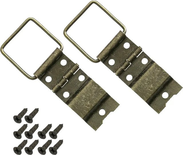 HMF 6496 Vintage Deko Aufstellscharnier aus Metall in Bronze, 2 Stück, Breite: 2,2 cm, Höhe: 5,7 cm - Bild 1