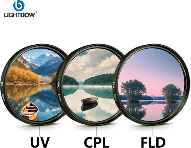 Lightdow 3-in-1 Objektivfilter-Kit mit CPL und UV Filtern in Schwarz für Nikon Canon Sony Pentax Fuji Kameras - Bild 1