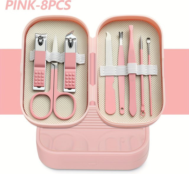 Ouriner Maniküre-Fußpflegeset, 8-teilig, Unisex, mit Aufbewahrungsbox - Bild 1