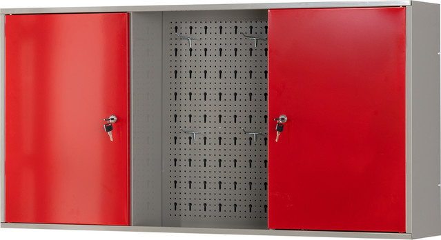 Kraft Werkzeuge Werkstatthängeschrank 2-türig aus Stahl, B/H/T: 60 x 120 x 20 cm - Bild 1