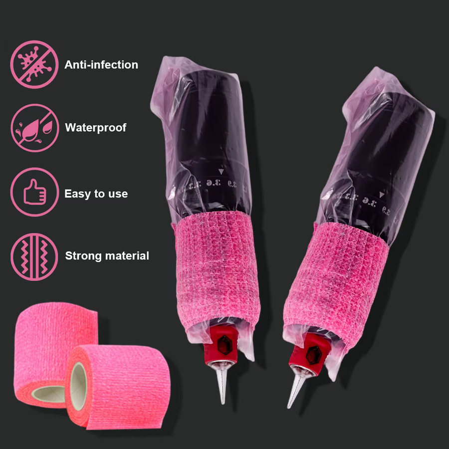 JC TATTOO Microblading Zubehör Set mit 200 Tattoo-Bleistifthüllen in Pink und zwei Farben für Profis - Bild 3