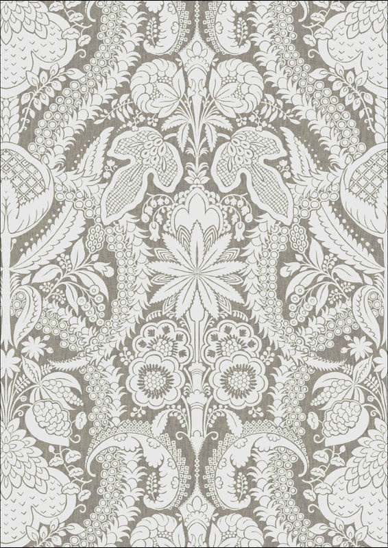 Lewis & Wood Tapete Hanbury Floral Botanical in Anthrazit und Grau, Vlies - Bild 2