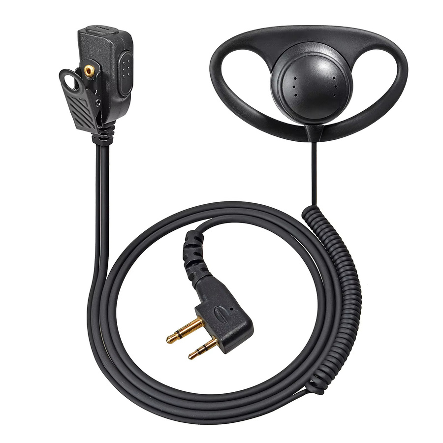YNIBST Radio-Ohrhörer mit D-förmigem Ohrbügel und PTT-Mikrofon in Schwarz für Midland LXT500VP3 GXT1050VP4 GXT1000XB und Icom IC-V8 V80 V80E - Bild 5