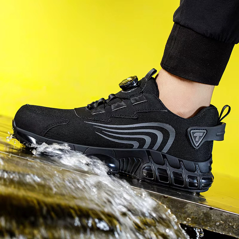 Tulldent Sicherheitsschuhe für Herren als modische Sneaker mit Drehknopf, Farbe: Schwarz - Bild 4
