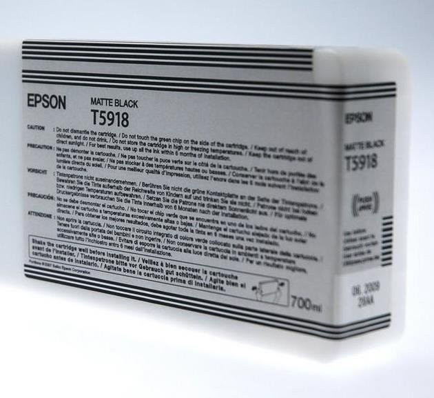 Epson T5918 Original Tintenpatrone Mattschwarz für Stylus Pro 11880, 700 ml - Bild 1