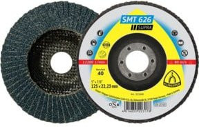 Klingspor SMT 626 Schleifmopteller in Schwarz, Durchmesser: 115 mm, Bohrung: 22,23 mm, Korn 40, gewölbt - Bild 1
