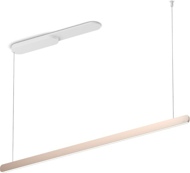 Occhio Mito linear volo 140 up LED-Pendelleuchte in Weiß matt mit Gold matt, dimmbar mit Occhio air Modul und x-tra warm LED (2200K - 3500K) - Bild 1