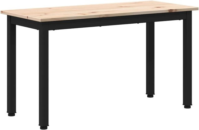 vidaXL Bank aus massivem Kiefernholz in Natur, B/T/H: 120 x 35 x 45 cm - Bild 1
