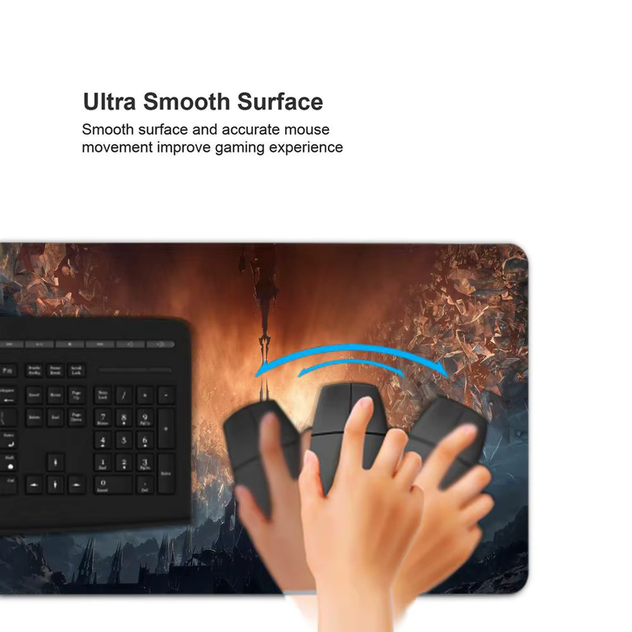 Natural Horde Alliance Mauspad aus Gummi für World of Warcraft Gaming, große Schreibtisch-Tastaturmatte mit Speed Locking Edge - Bild 2